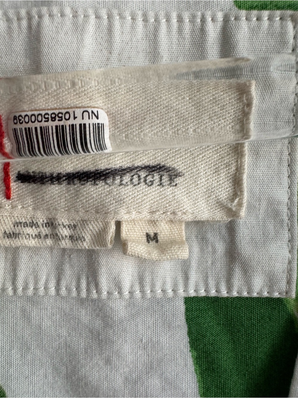 Anthropologie The Somerset Maxi Dress Green & White Parrot Print Tiered Sz: M - Picture 7 of 10